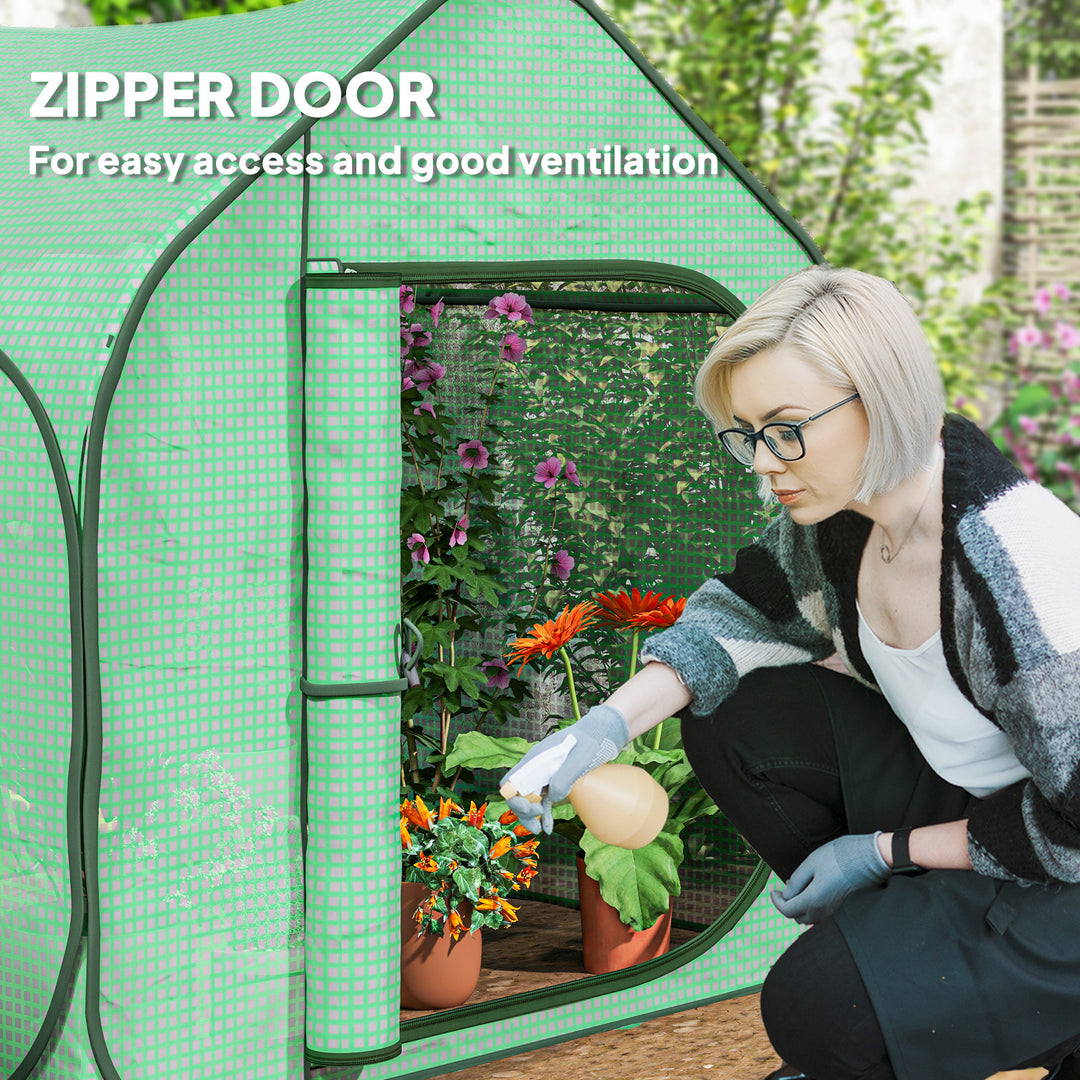 150 x 148cm Pop-Up Greenhouse - Green