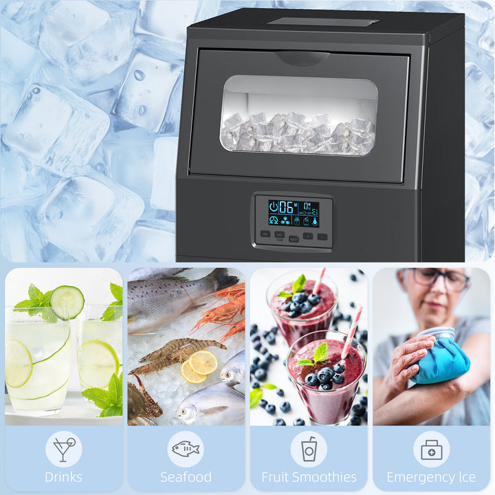 MCL Commercial Ice Maker with 4kg Ice Storage - Black