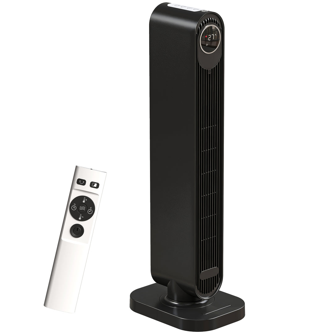 HOMCOM 2000W Ceramic Electric Heater with Fan, Timer, Oscillation - Black