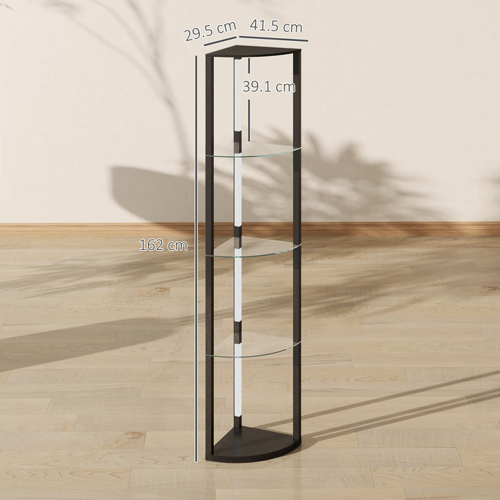 LED Floor Lamp with Shelves, Dimmable Standing Lamp with Foot Switch f