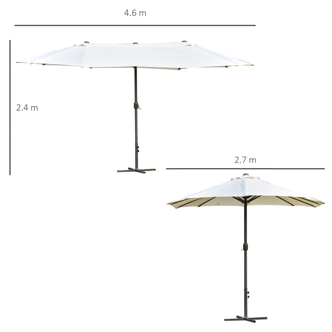 Outsunny 4.6m Garden Parasol Double