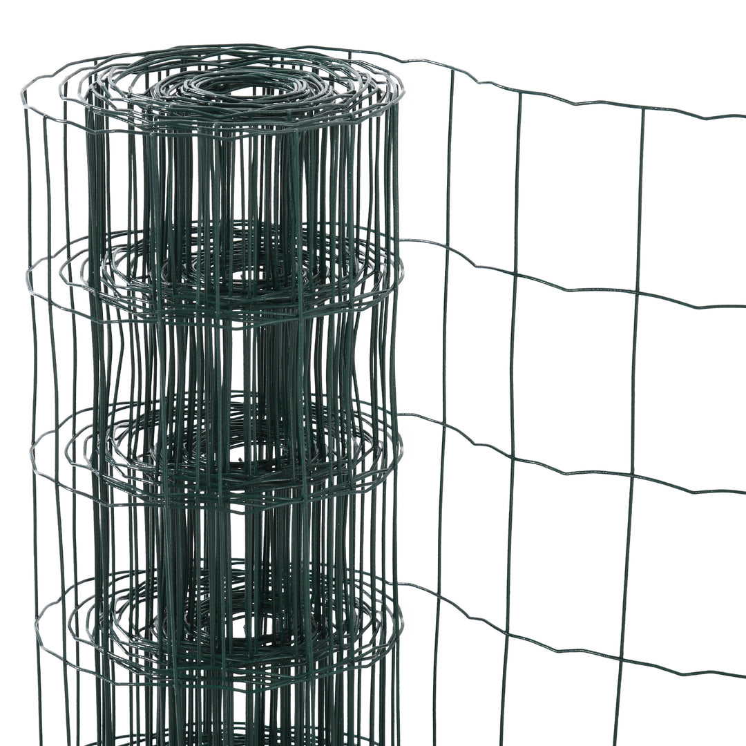 1M x 10M Chicken Wire Mesh Roll Rabbit Poultry Animal Fence PVC Coated Steel Metal Garden Netting Fencing
