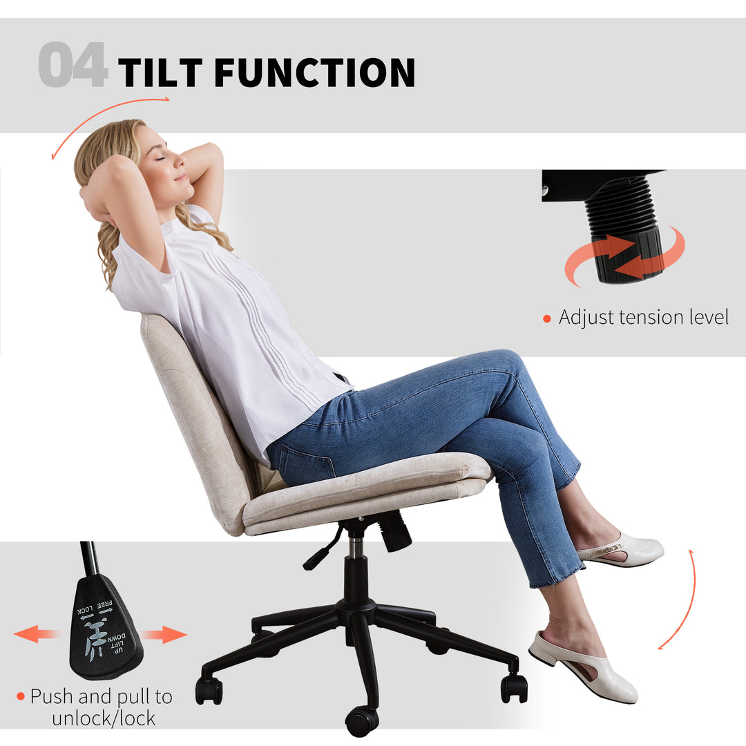 Criss Cross Chair with Wheels, No Arms