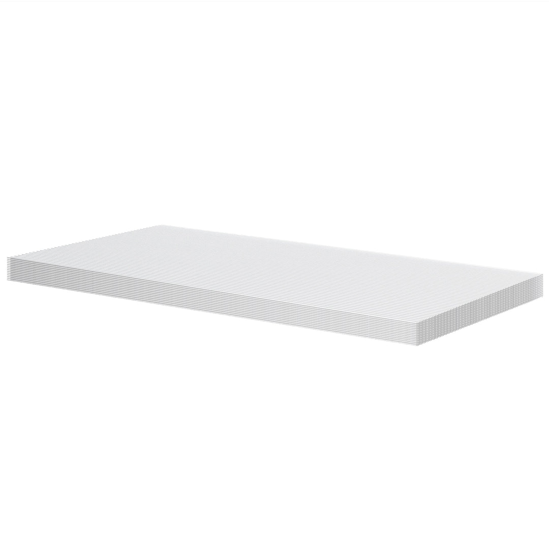 14 Pieces Polycarbonate Sheets, 121 x 61 x 0.4cm Twin-Wall Plastic Roofing Sheets, 10m² Replacement Greenhouse Panels, Waterproof and UV Protection, Clear