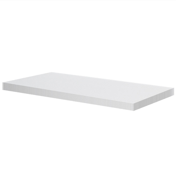 14 Pieces Polycarbonate Sheets, 121 x 61 x 0.4cm Twin-Wall Plastic Roofing Sheets, 10m² Replacement Greenhouse Panels, Waterproof and UV Protection, Clear