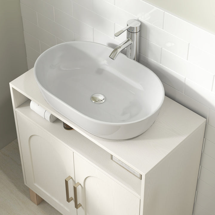 Under Sink Cabinet for Basin without Pedestal - Cream White
