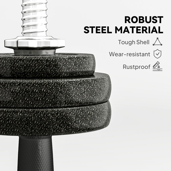 MCL 2-in-1 Adjustable Dumbbells Set, 30kg Weights Dumbbells Set with Non-Slip Grip for Strength Training, Weight Lifting, Bodybuilding, Home Gym Workout Equipment for Men & Women