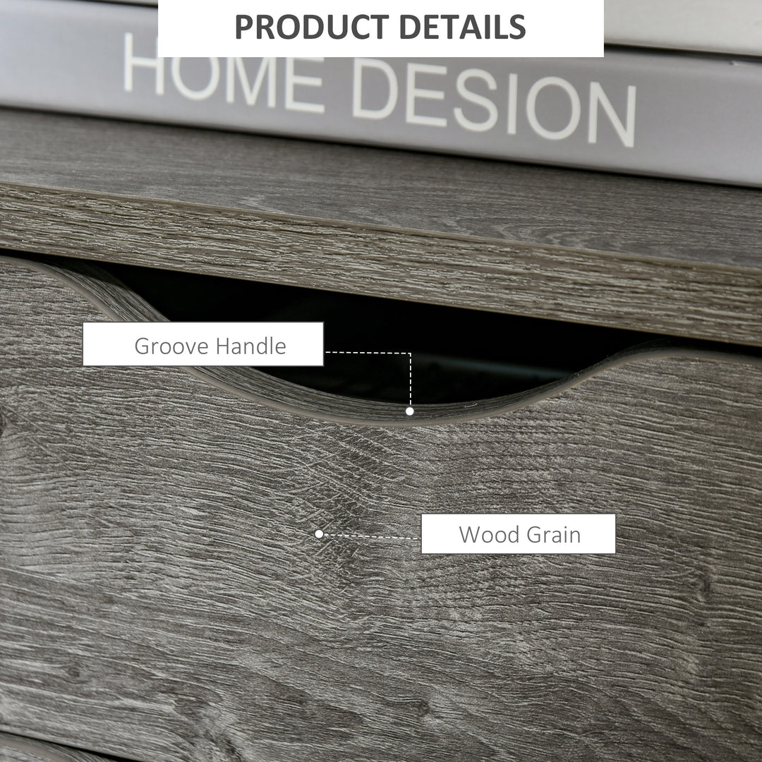 MCL Industrial Side Table with Drawer, Sofa Table, Bedside Cabinet with Storage Shelf, Slim Nightstand for Living Room, Bedroom, Grey