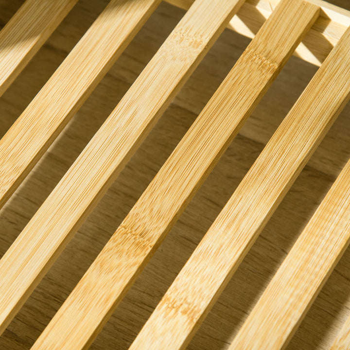 MCL Bamboo Garment Rack, Clothes Rack with Storage Shelf, Hanging Rail and Side Hooks for Entryway, Bedroom, Bathroom and Office, Natural