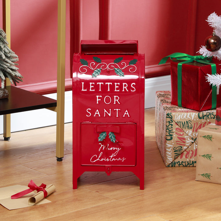 A5 Christmas Letter Postbox - Red/White