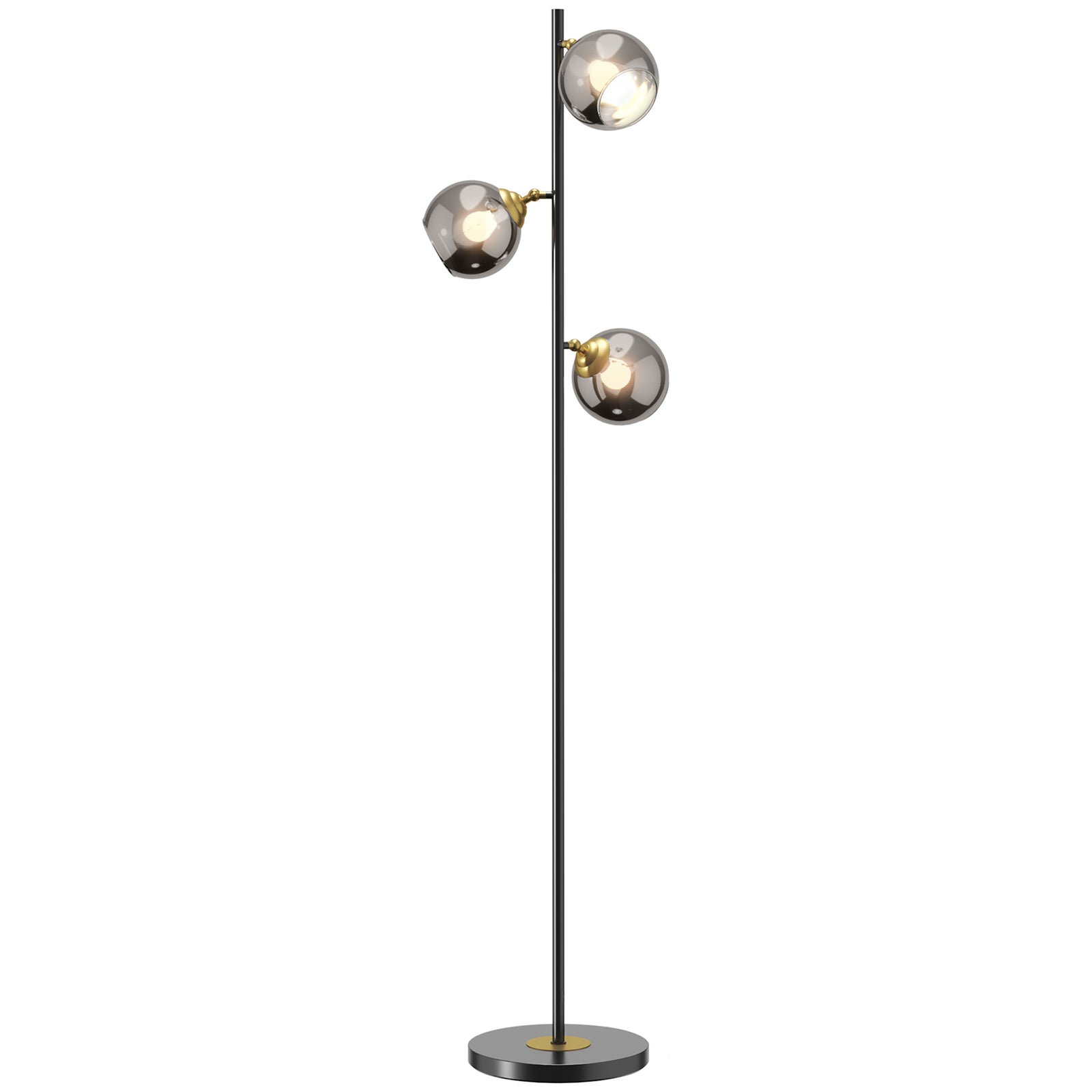 Tree Floor Lamp for Living Room Bedroom with 3 Light, Modern Standing Lamp, (Bulb not Included), 162cm, Grey