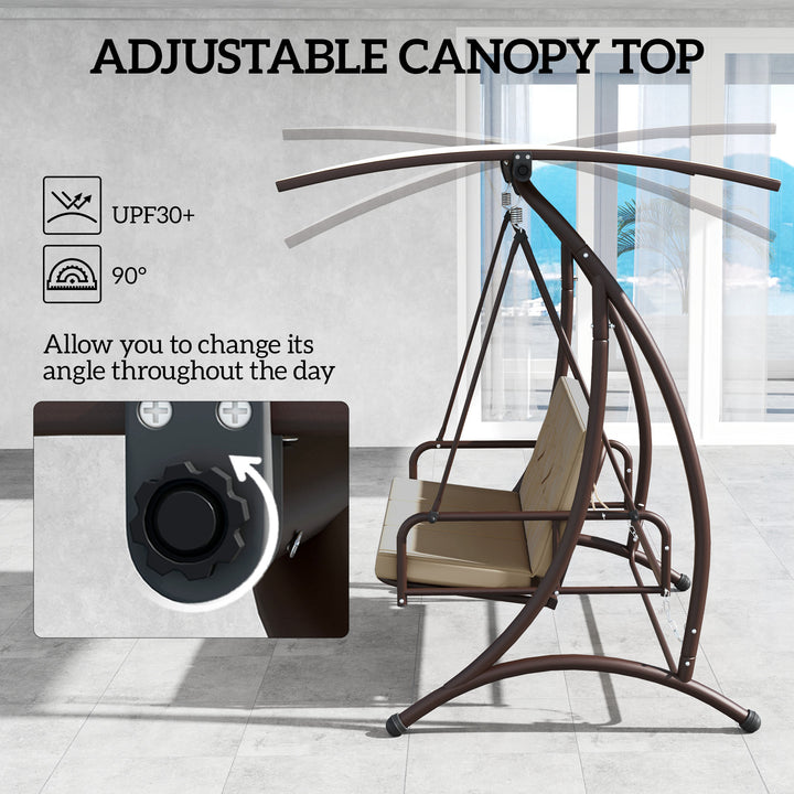 Convertible Three-Seater Swing Bed - Khaki