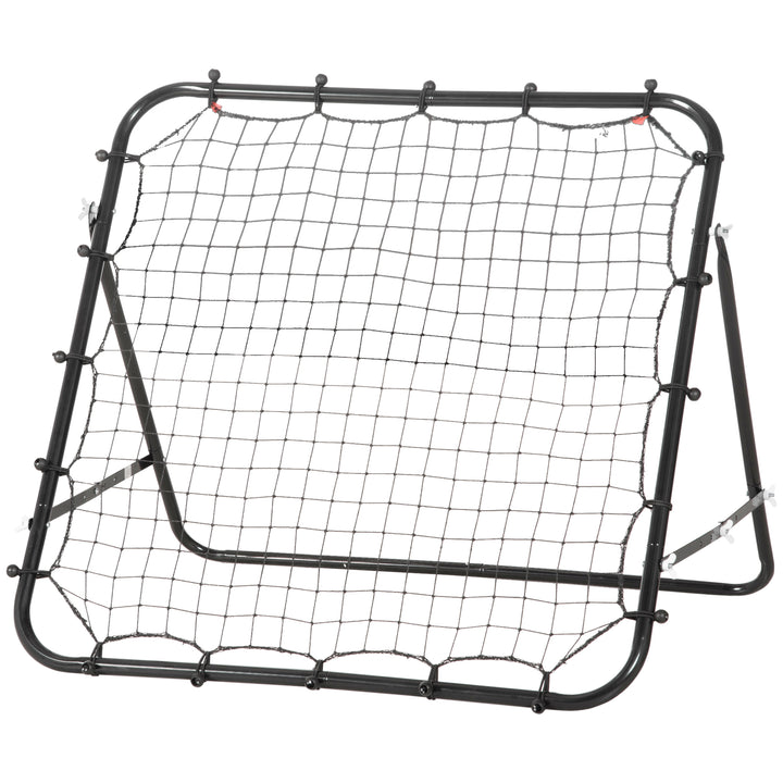 HOMCOM Rebounder Net Practise Kickback Goal for Teens Adults Softball Training Black | Aosom UK