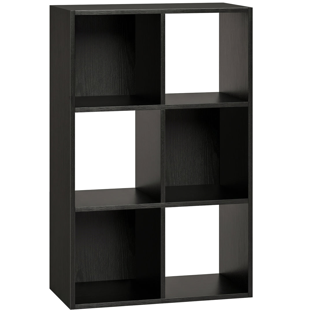 Industrial Style Storage Shelf, Bookcase, Bookshelf with 6 Compartment
