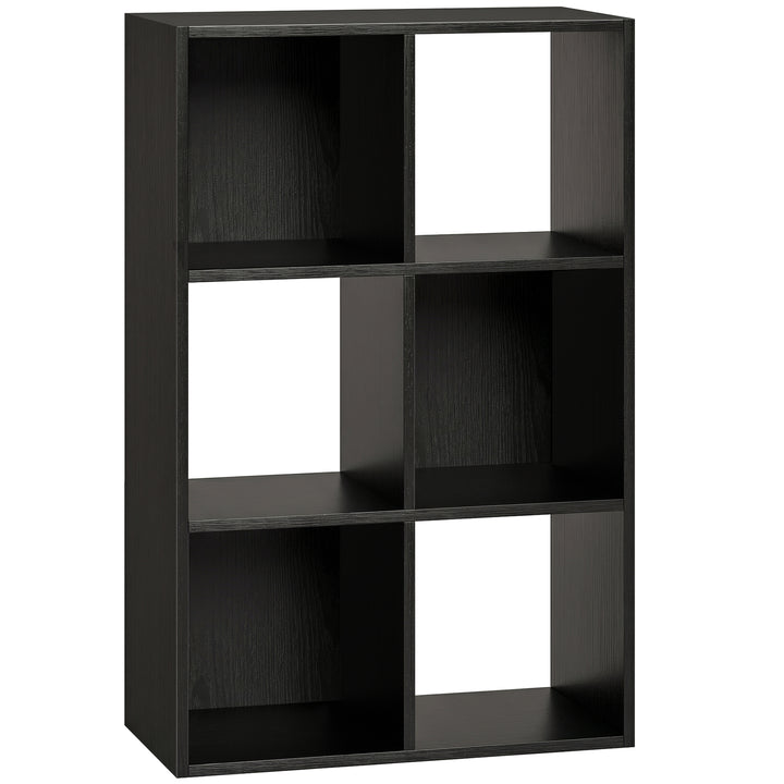 Industrial Style Storage Shelf, Bookcase, Bookshelf with 6 Compartment