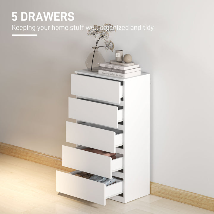 Chest of Drawers, 5-Drawer Storage Cabinets, Modern Dresser, Storage D