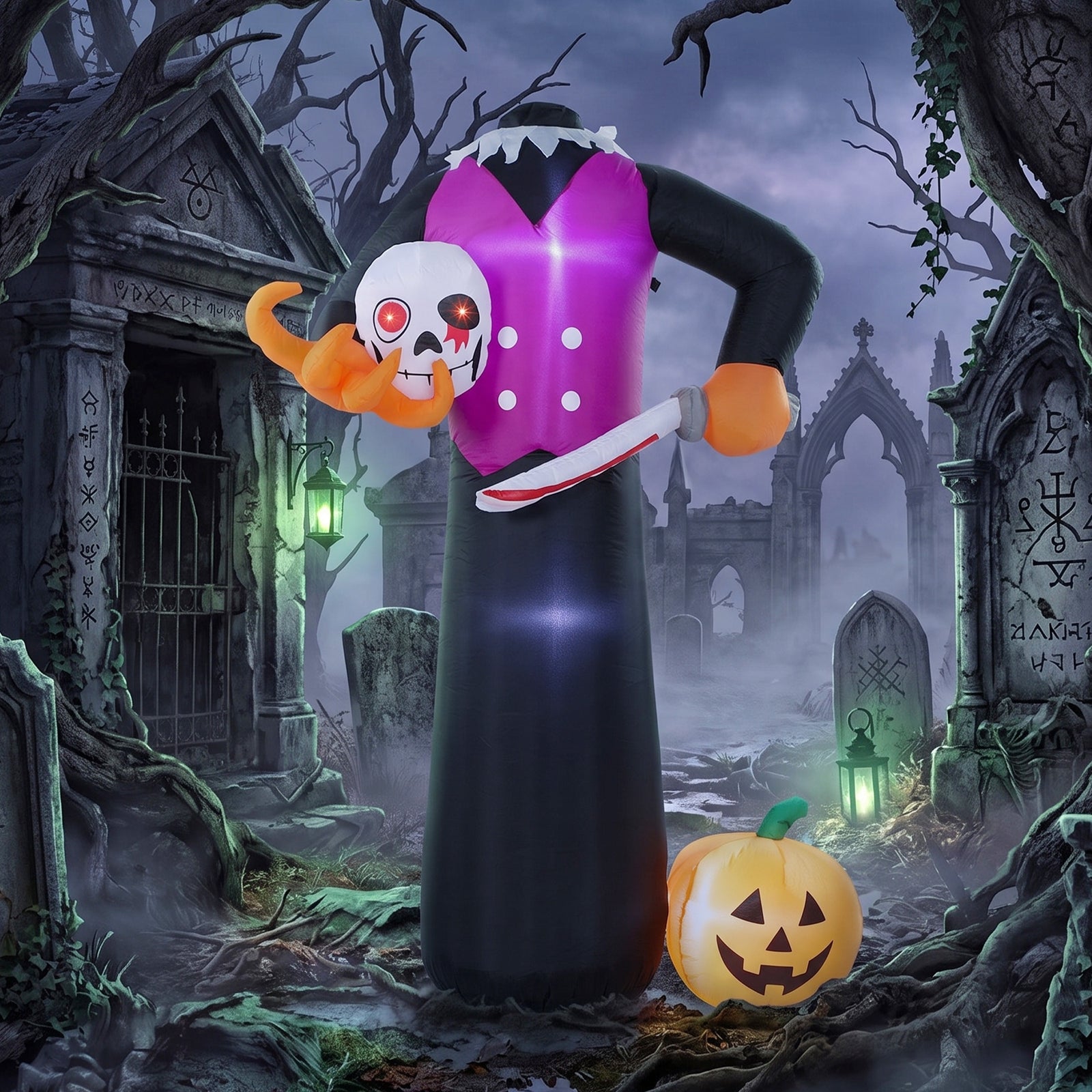 6 FT Halloween Inflatable Headless Skeleton, Blow Up Halloween Skeleto