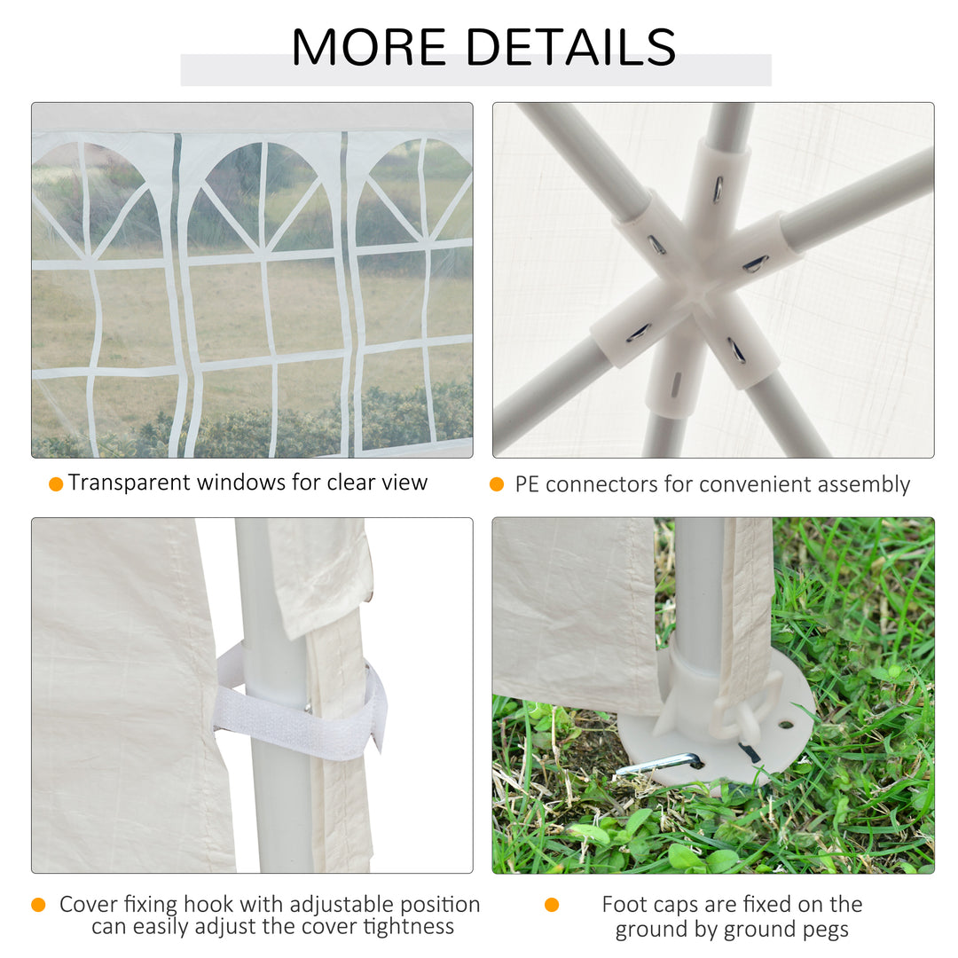 Outsunny 9 x 3m Garden Gazebo Marquee Party Wedding Tent Canopy