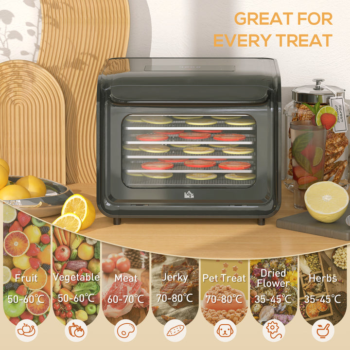 35-70°C Six-Tray Food Dehydrator - Black