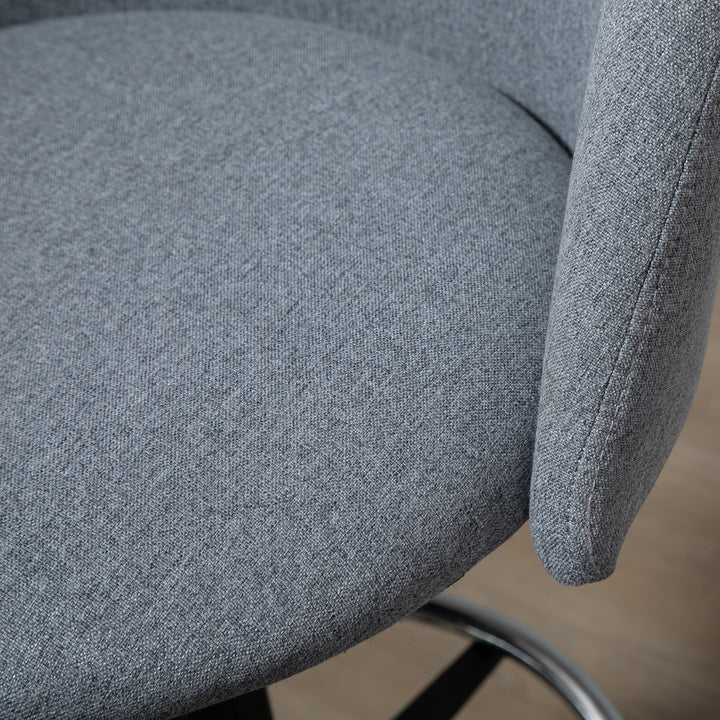 Ergonomic Drafting chair Adjustable Height w/ 5 Wheels Padded Seat Footrest 360° Swivel Freely Comfortable Versatile Use For Home Office - Grey