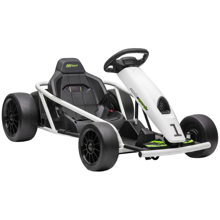 24V Electric Go Kart for Kids, Drift Ride-On Racing Go Kart with 2 Spe