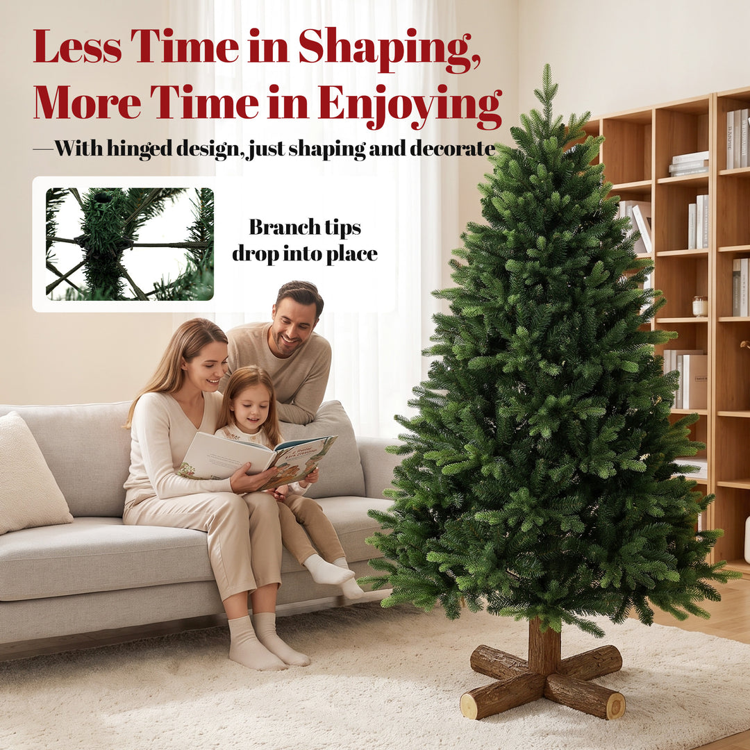 Artificial Christmas Tree, Hinged Xmas Tree with 1620 PE &amp; PVC Branch - view 6