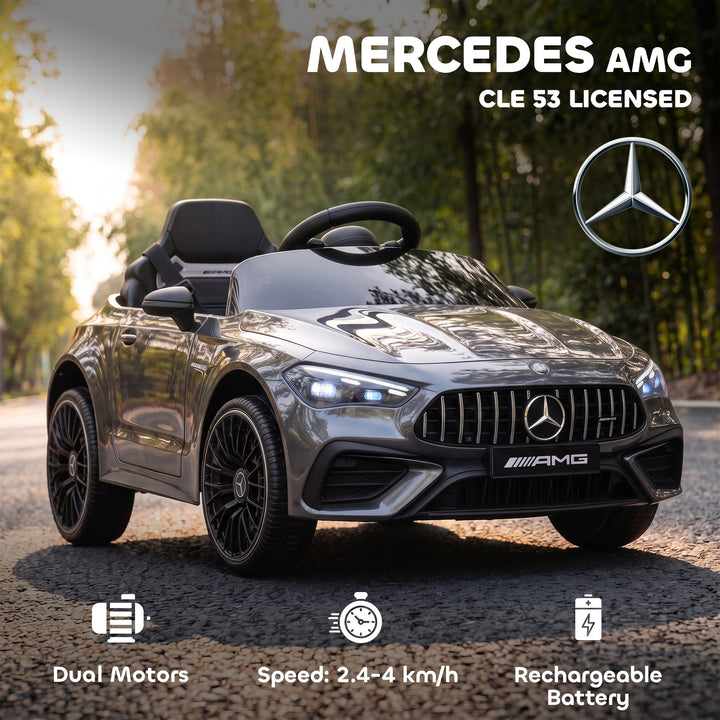 Licensed Mercedes AMG Kids Electric Car, 12V Ride On Car with Dual Mot