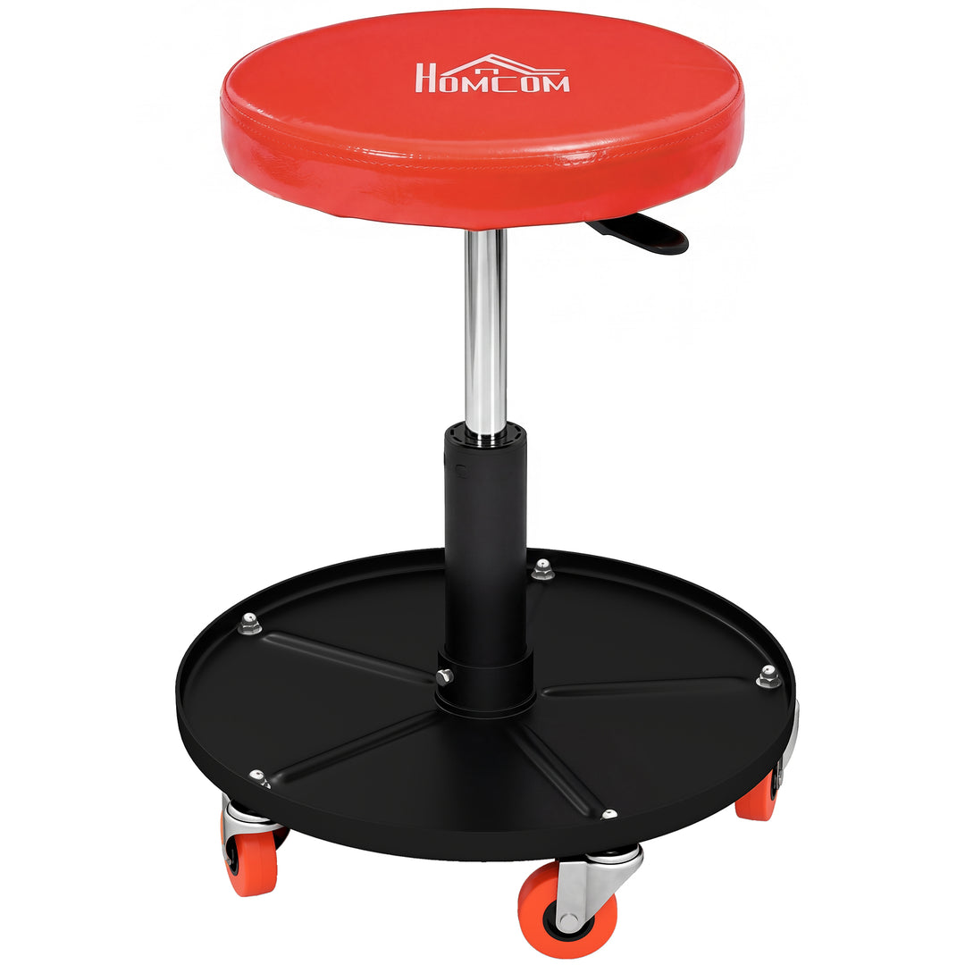 Rolling Mechanical Stool, Pneumatic Adjustable Workshop Stool with Too