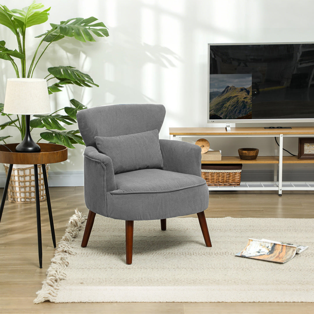 Corduroy Retro Accent Chair