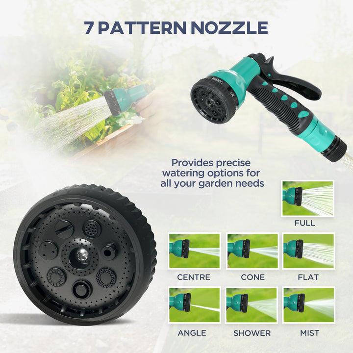 Retractable Hose Reel Wall Mounted, 30+2m Garden Hose Pipe Reel with L