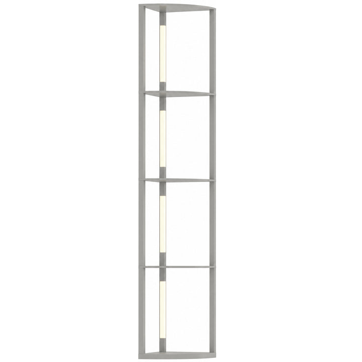 Three-Tier Corner Floor Lamp - Grey