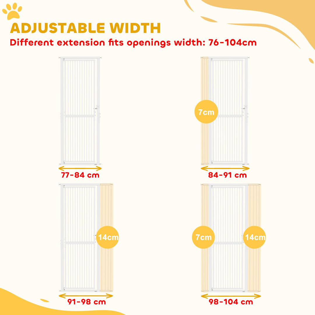 180cm Extra Tall Pet Gate with 3.5 cm Narrow Gap, Pressure Mounted No - view 6