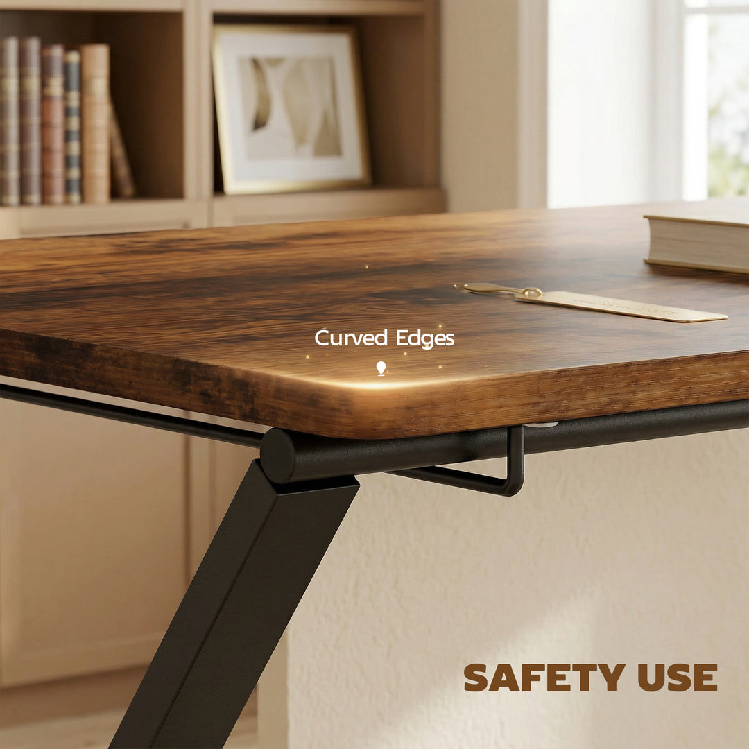 Compact Folding Desk for Small Spaces with Storage Shelf for Home Offi