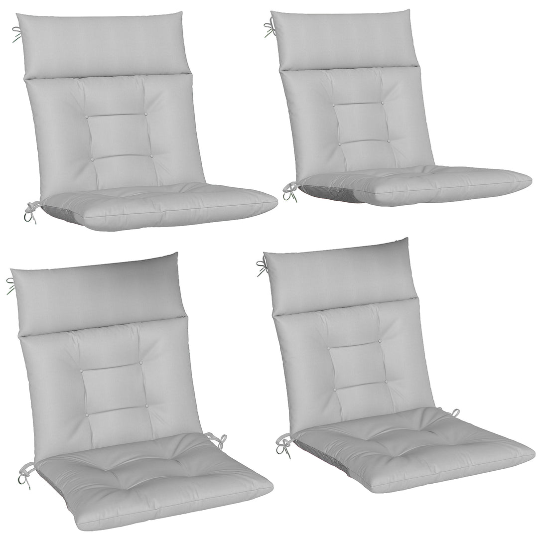 Patio Chair Cushions Set of 4, Waterproof Non-Slip Lounge Chair Cushio