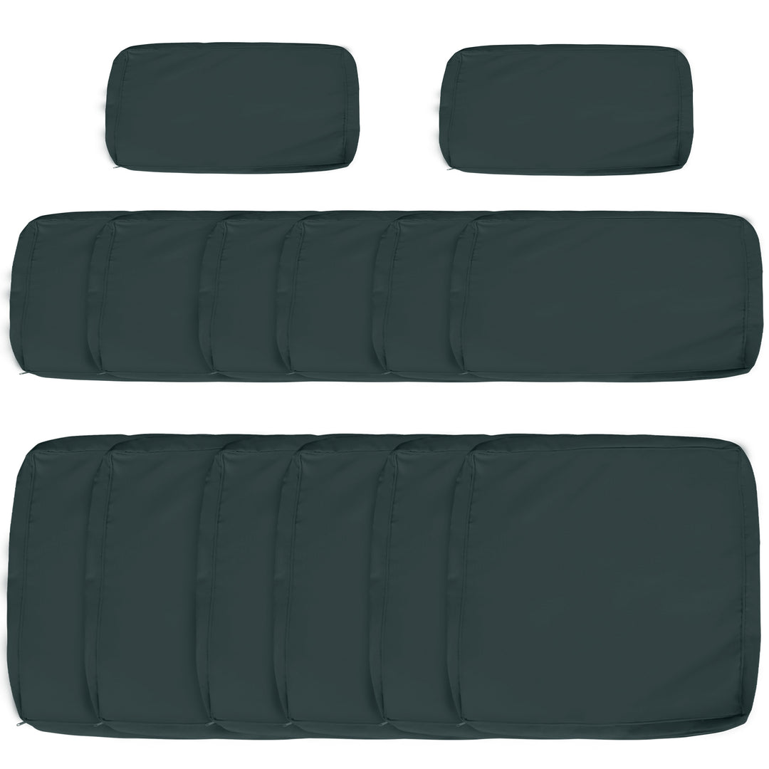 Garden Rattan Sofa Cushion Polyester Cover Replacement Outdoor- No Cus