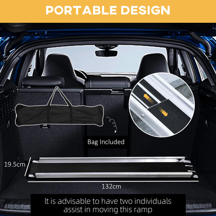 Set of Two 244cm Three-Level Aluminium Wheelchair Ramps