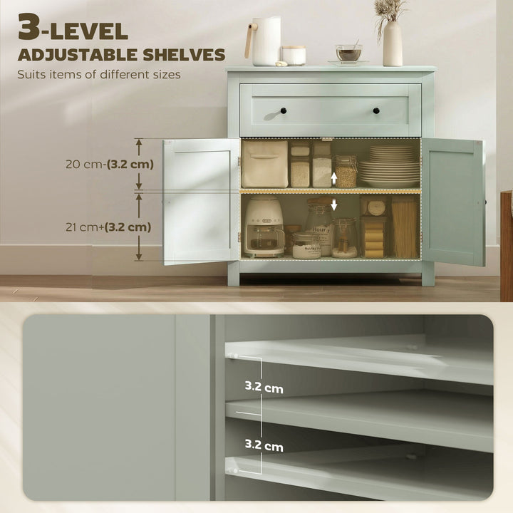 Sideboard Storage Cabinet, Modern Kitchen Cupboard with Adjustable She