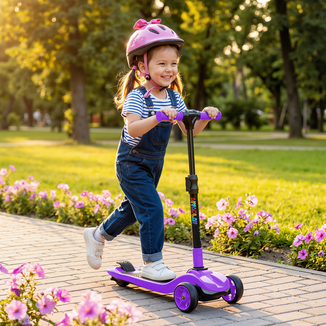 Three-Wheel Foldable Electric Scooter for Kids Aged 6-10 Years