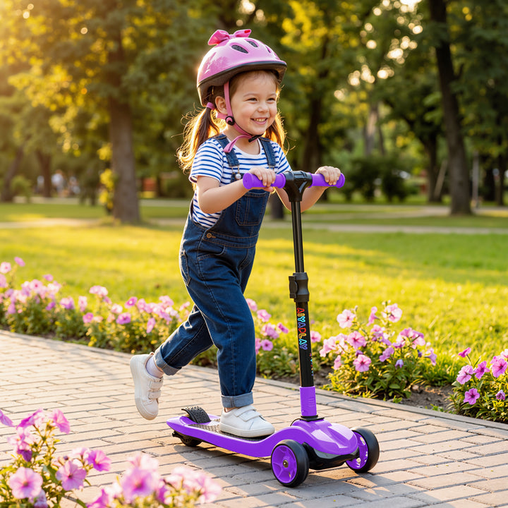 Three-Wheel Foldable Electric Scooter for Kids Aged 6-10 Years