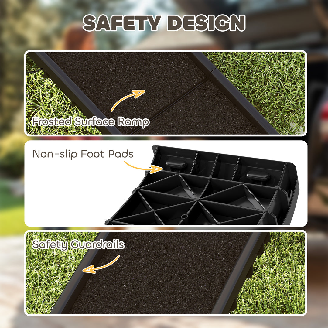Foldable Dog Ramp with Frosted Anti-slip Surface, Portable &amp; Lightweig