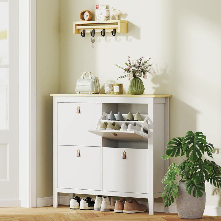 Modern Four-Drawer Shoe Cabinet