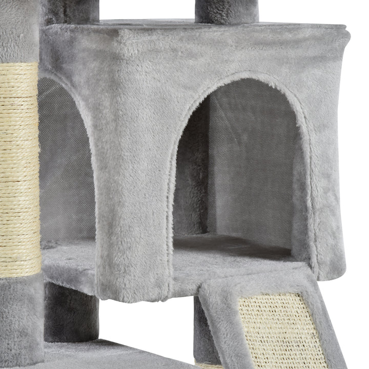 Cat Tree for Indoor Cats 83cm Cat Scratching Post Scratch Board Kitten Tower Climbing Frame Grey