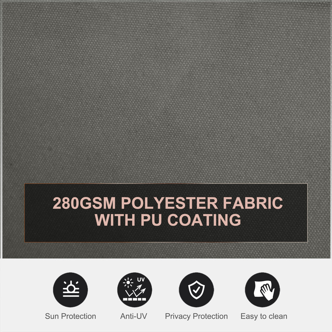 MCL 6 x 2m Retractable Sun Side Awning Screen Fence Patio Garden Wall Balcony Screening Panel Outdoor Blind Privacy Divider – Grey