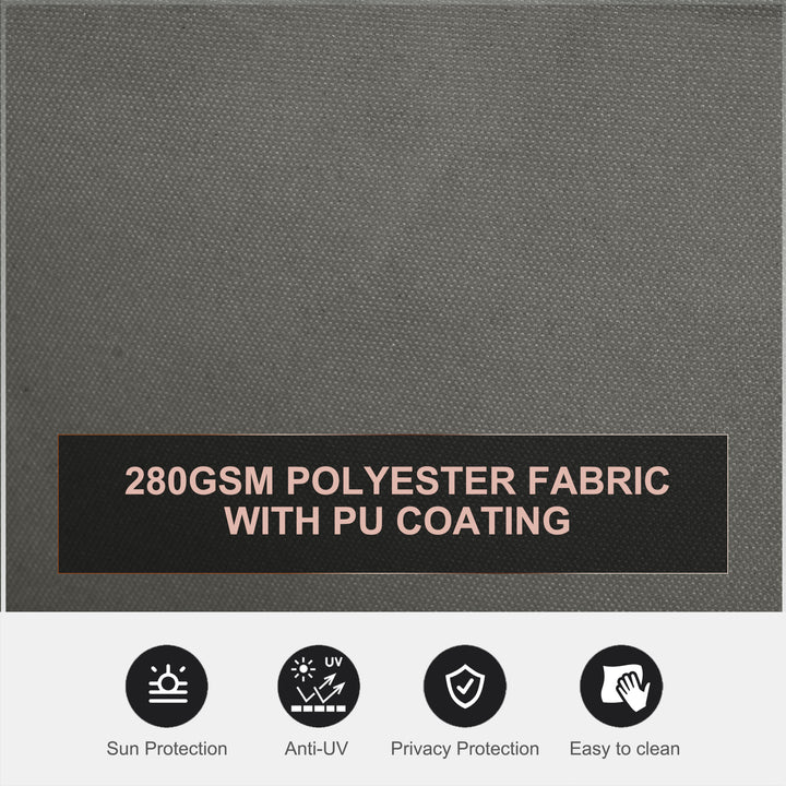 MCL 6 x 2m Retractable Sun Side Awning Screen Fence Patio Garden Wall Balcony Screening Panel Outdoor Blind Privacy Divider – Grey