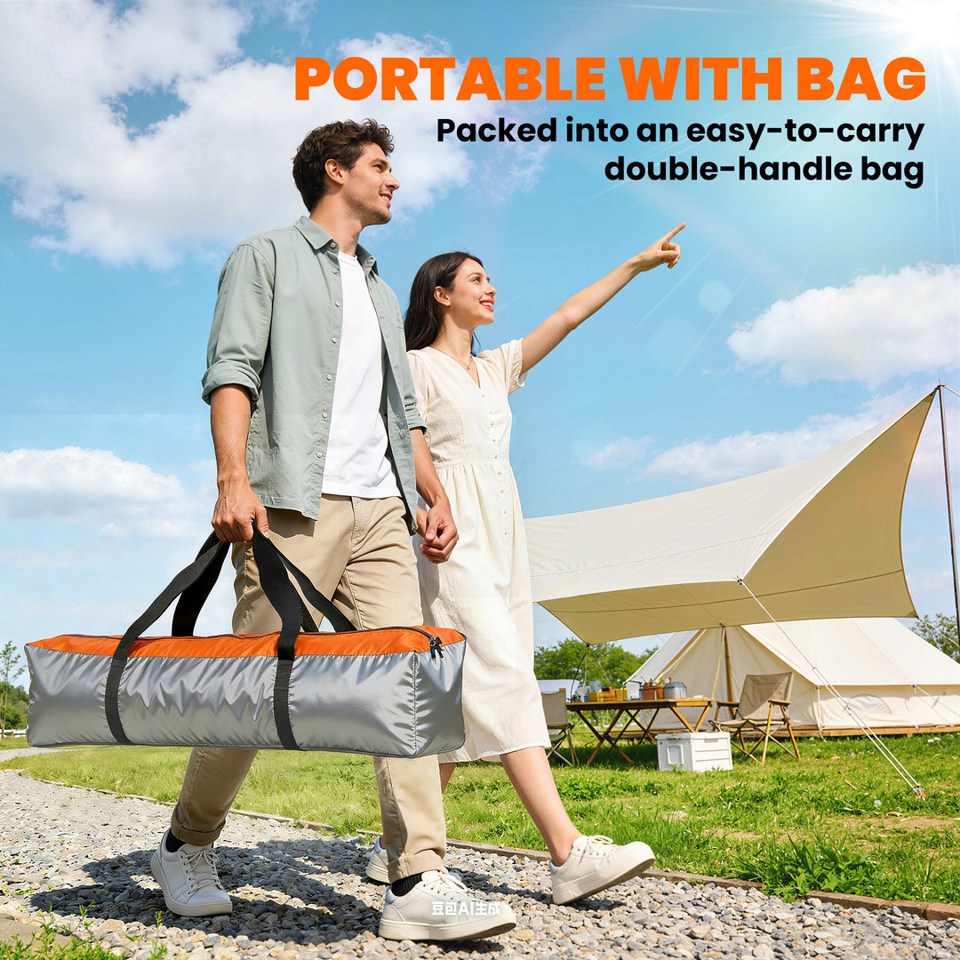 Double Layer Instant Pop Up Tent with Rainfly, Portable Camping Shelte