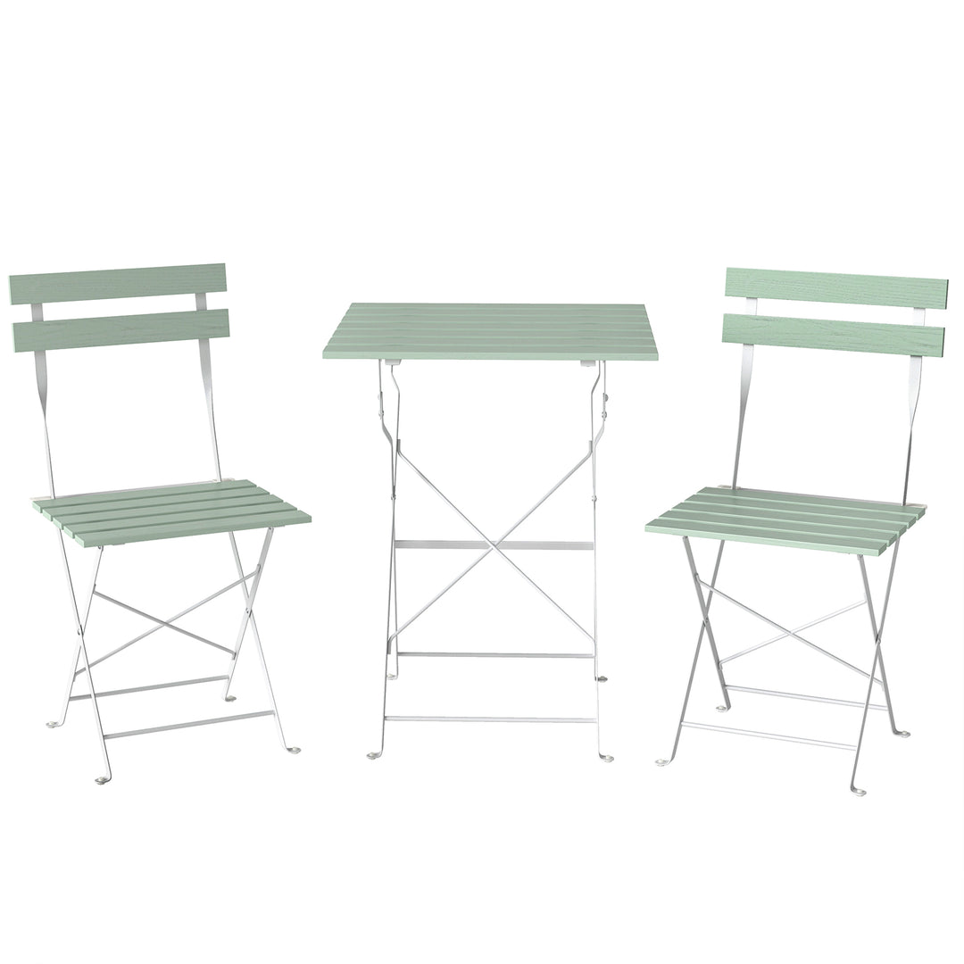 Outdoor Bistro Set Folding Patio Furniture Set with 2 Chairs Table for