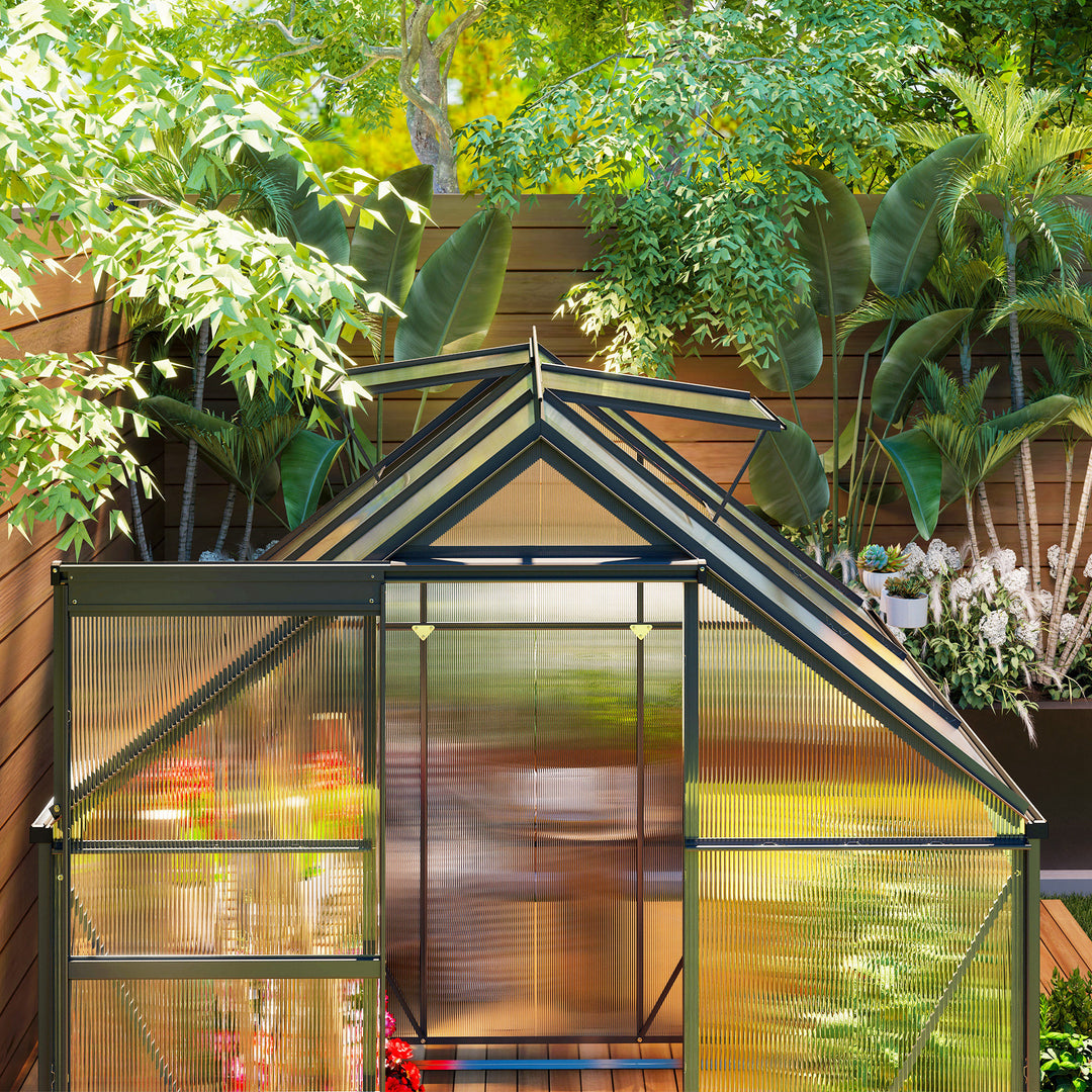 190 x 190cm Walk-In Polycarbonate Greenhouse