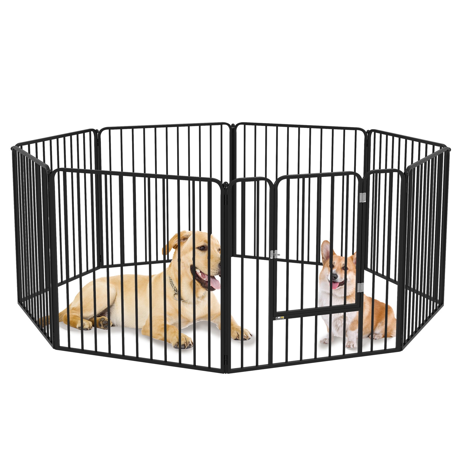 80cm 8 Panels Heavy Duty Dog Pen, Pet Playpen for Indoors, Outdoors, Small, Medium Dogs
