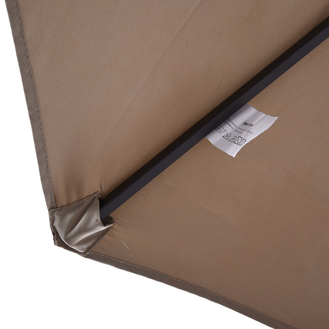 4.6m Double-Sided Patio Parasol Sun Umbrella-Tan