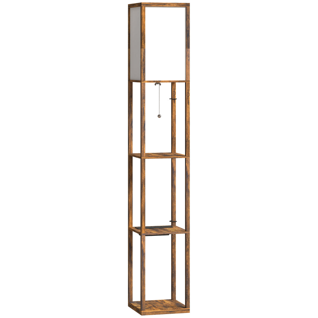 Floor Lamp with Shelves, 4 Layer Standing Lamp with USB Ports, 3 Colou